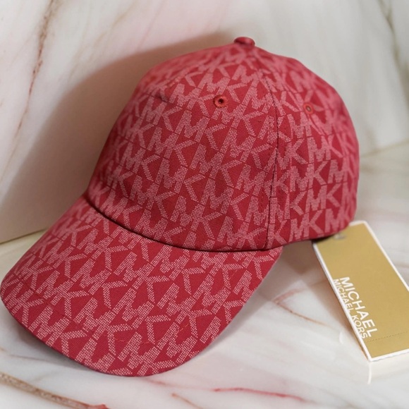 Michael Kors Unisex MK Logo Baseball Hat Cap … Deep Pink … One Size - Picture 1 of 6